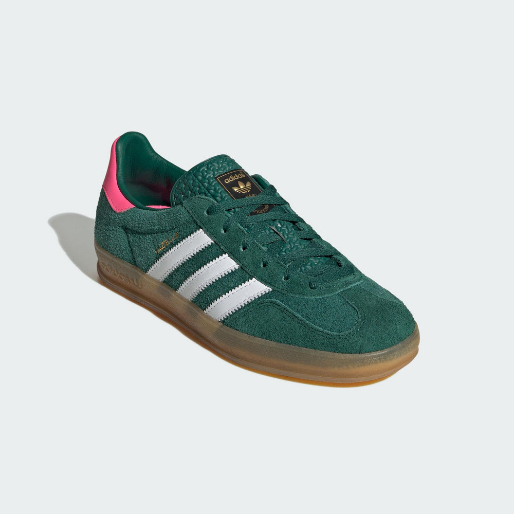 Gazelle Indoor Collegiate Green Lucid Pink (Womens)